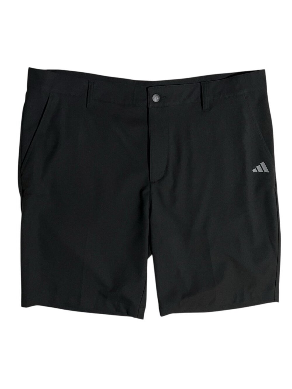 adidas Mens Golf Shorts 36 Black 9in Inseam Flat Front Stretch Performance NWT